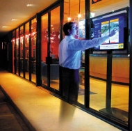 Through glass touch sensitive display